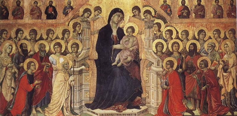 Throne of the Virgin and Child with Saints, unknow artist